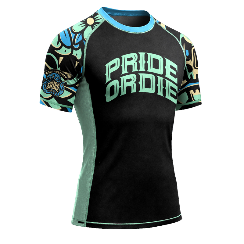 PRIDE OR DIE cold instinct RASHGUARD - Blue